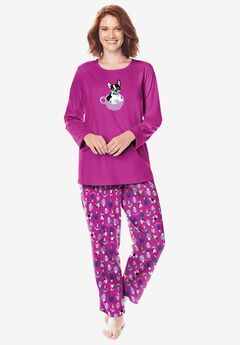 Womens Pj/'S Pyjamas Long Sleeve Pink Blue Plus size 10 /> 24 By Lady Olga LO665